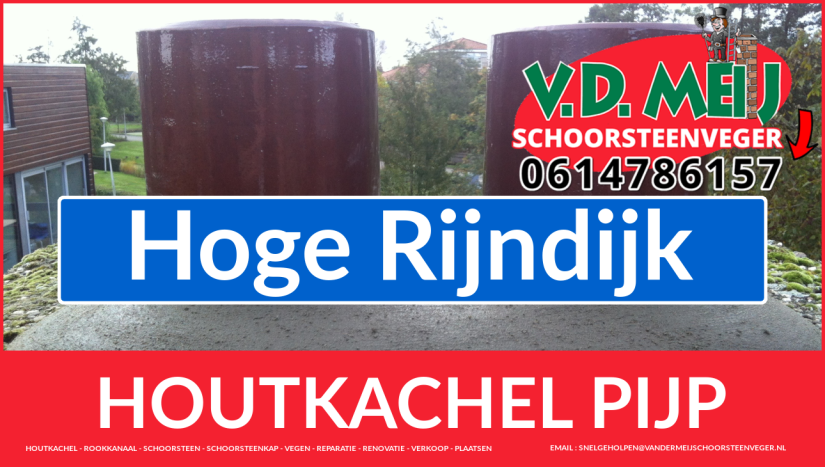dubbelwandige pijp vervangen in Hoge Rijndijk enkelwandig rook-kanaal plaatsen in Hoge Rijndijk